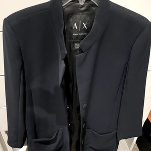 Armani exchange AX Beautiful navy blue topper -very lightly worn.
